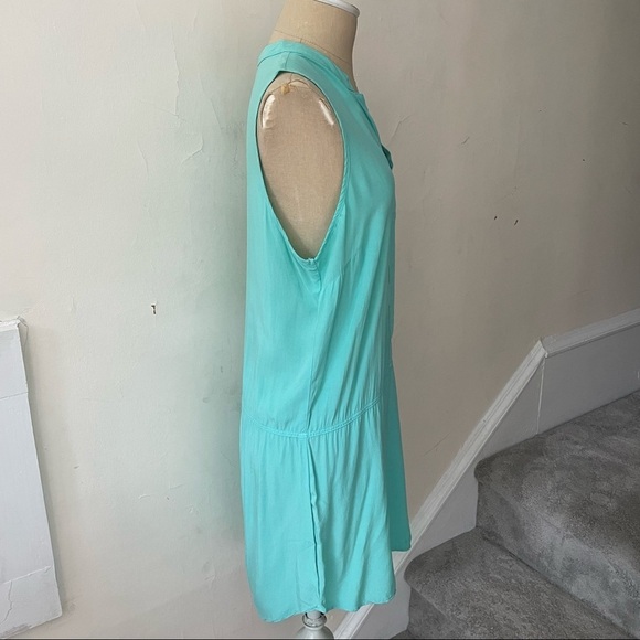 Splendid Blue Aqua Soft Rayon Sleeveless Tank Dress EUC Size Small SD9AH7520 - Picture 2 of 10